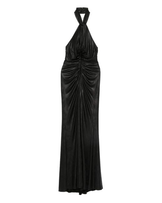 Vestido de fiesta con cuello halter Elie Saab de color Black