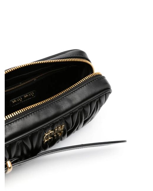 Miu Miu Black Matelassé Nappa Clutch Bag
