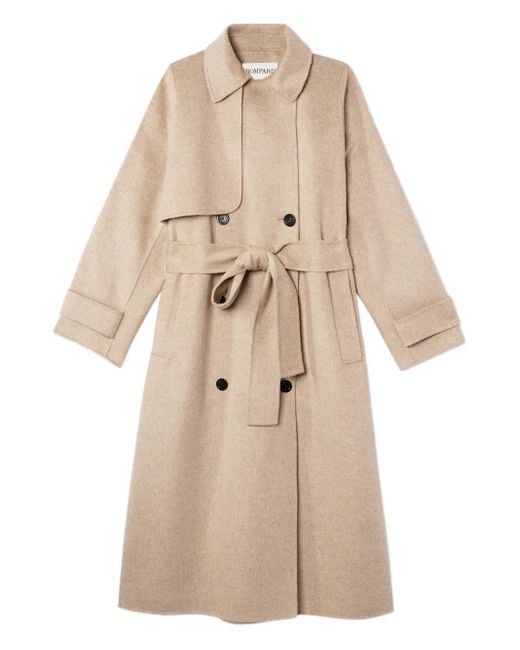 Eric Bompard ベルテッド ダブルコート Natural