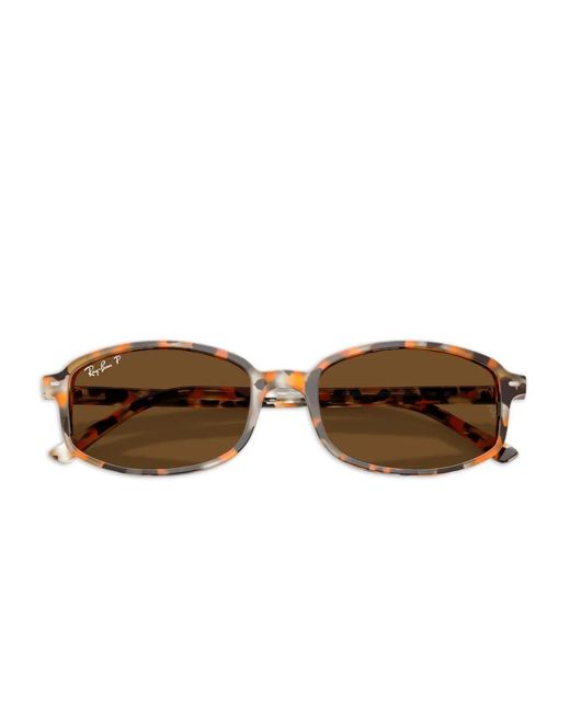 Ray-Ban Brown Tortoiseshell Oval-Frame Sunglasses