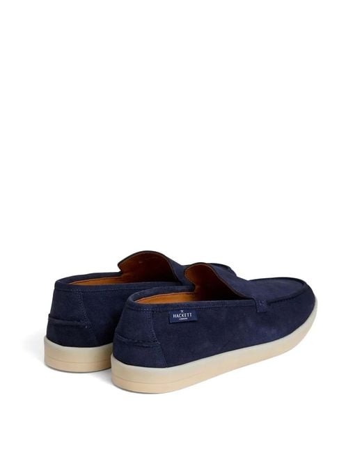 Hackett Blue Martins Suede Loafers for men