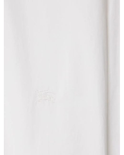 Camisa bordada de manga larga Burberry de color White