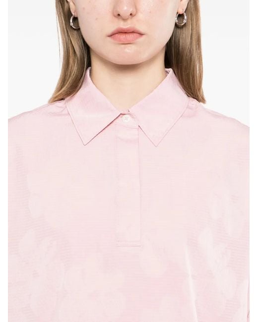 SPORT b. by agnès b. Pink Seersucker Polo Shirt