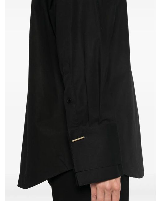 Rohe Black Double-Cuff Shirt