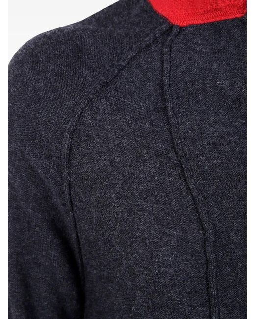 Y's Yohji Yamamoto Blue Asymmetrical Button Cardigan