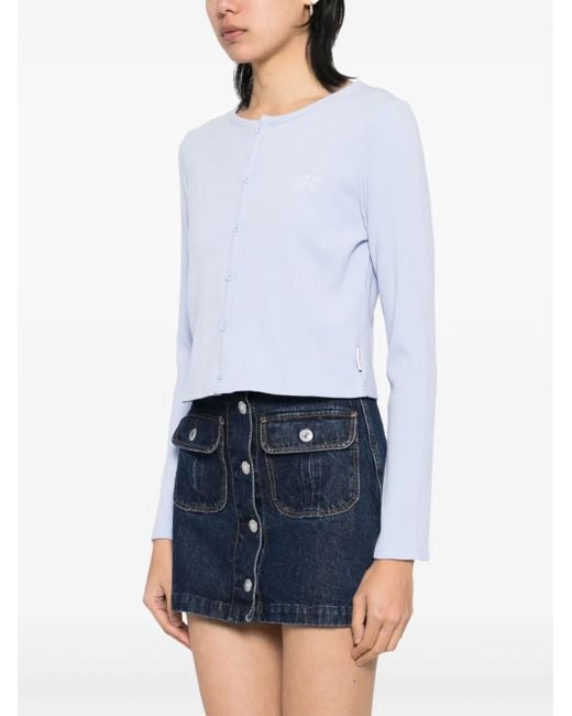 Chocoolate White Logo-Embroidered Top