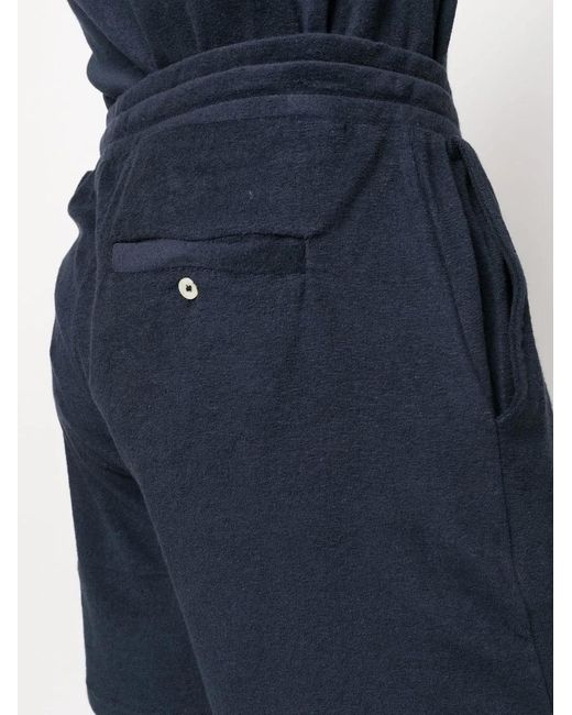 Frescobol Carioca Blue Augusto Terry Track Shorts for men