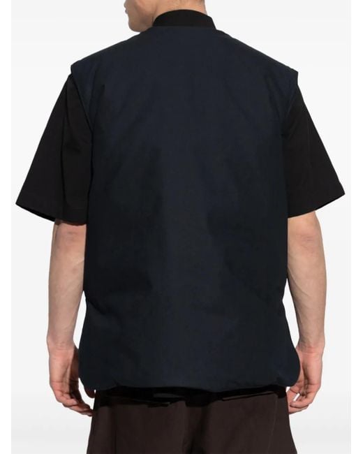 Gilet Con Zip di Jil Sander in Blue da Uomo