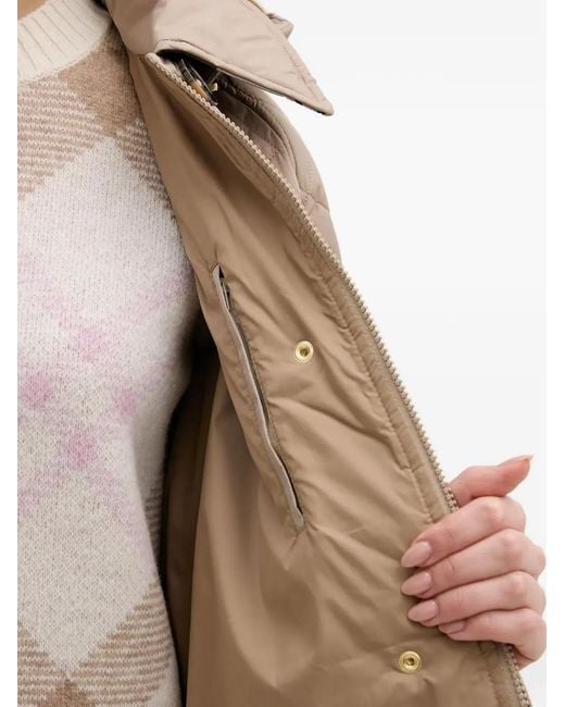 Barbour Natural Cara Quilted Hooded Coat