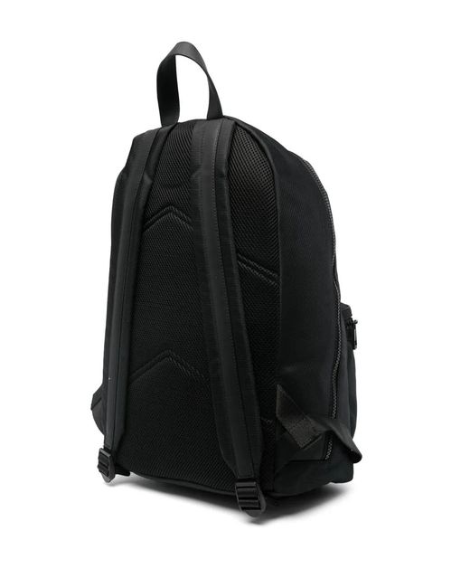 Calvin Klein Black Logo-Patch Backpack for men