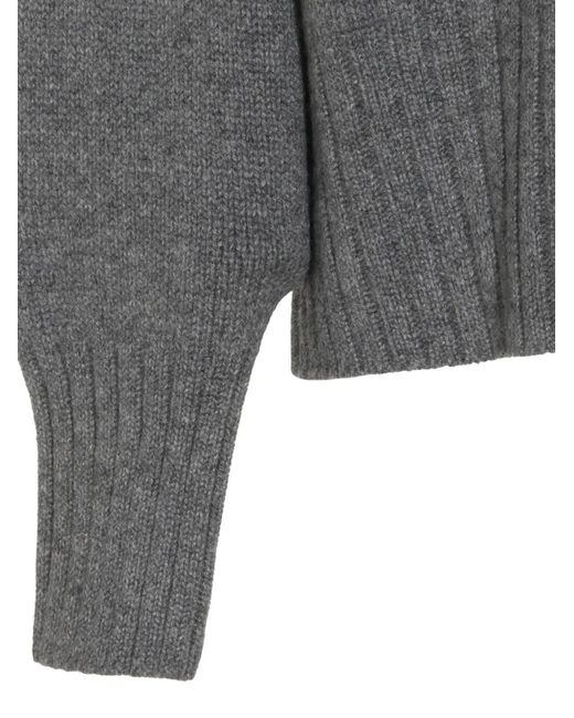 Malo Gray High-Neck Sweater