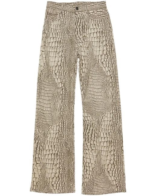 Pantalon À Imprimé Graphique Acne en coloris Natural