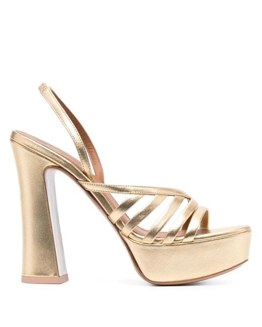 Malone Souliers Metallic Amaya 125Mm Strappy Platform Sandals