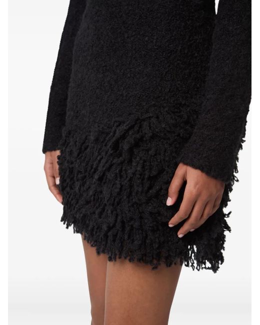 Nina Ricci Black Minirock Mit Fransen