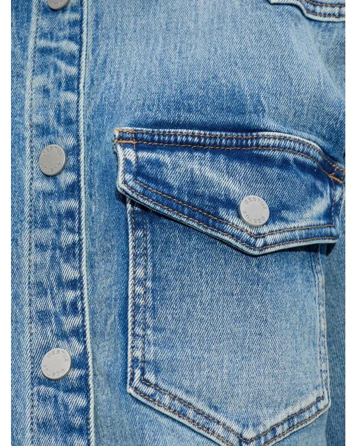 Gestuz Blue Buttoned Pocketed Denim Jacket