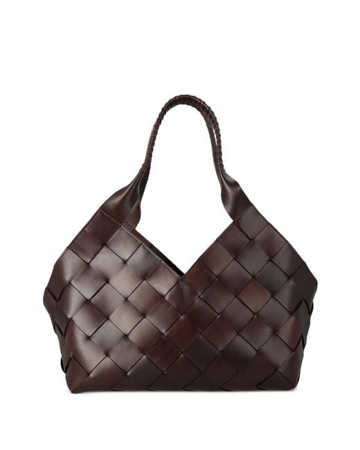 Dragon Diffusion Brown Castello Woven Tote Bag