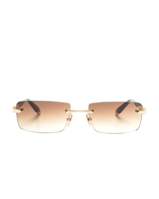 Maybach White The Symphony Sun I Rectangle-Frame Sunglasses