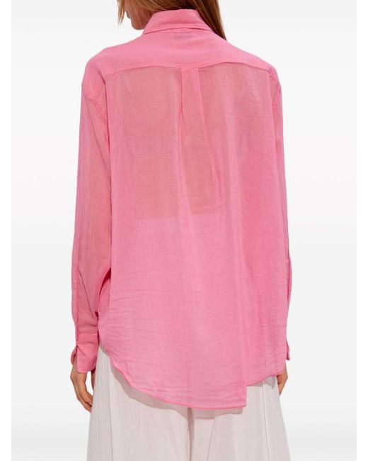 Forte Forte Pink Cotton-silk Voile Shirt