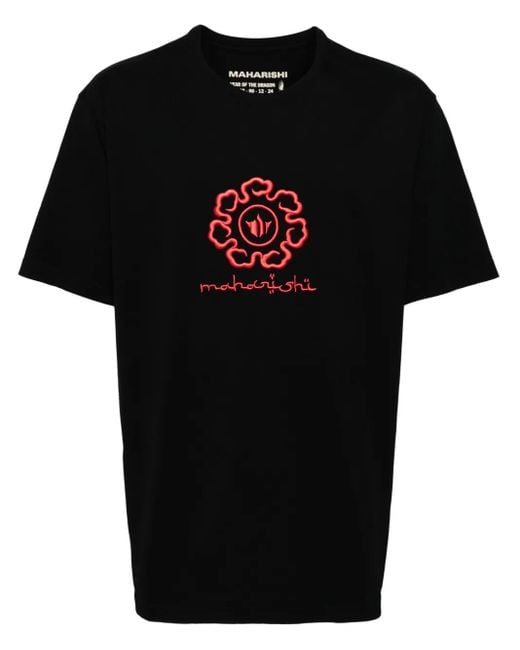 Maharishi Black Spiral Temple T-Shirt for men