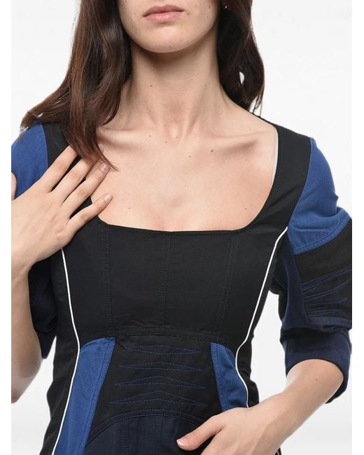 Stella McCartney Blue Giselle Square-Neck Top