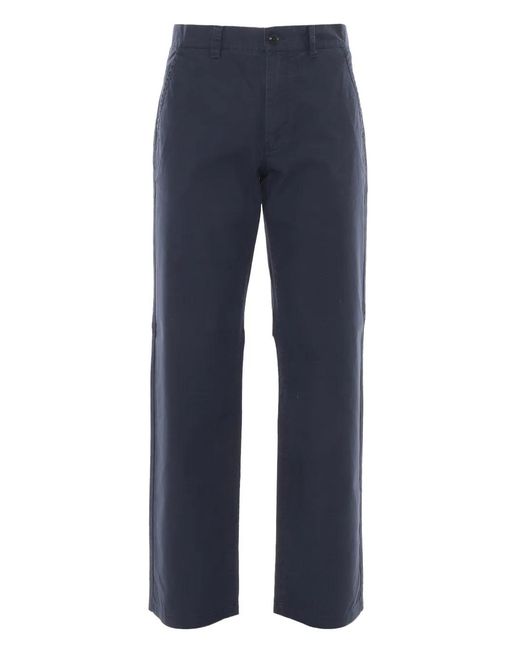 Aspesi Blue Pocket Cotton Trousers for men
