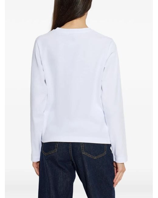 Samsøe & Samsøe White Sacamino Long-Sleeve T-Shirt