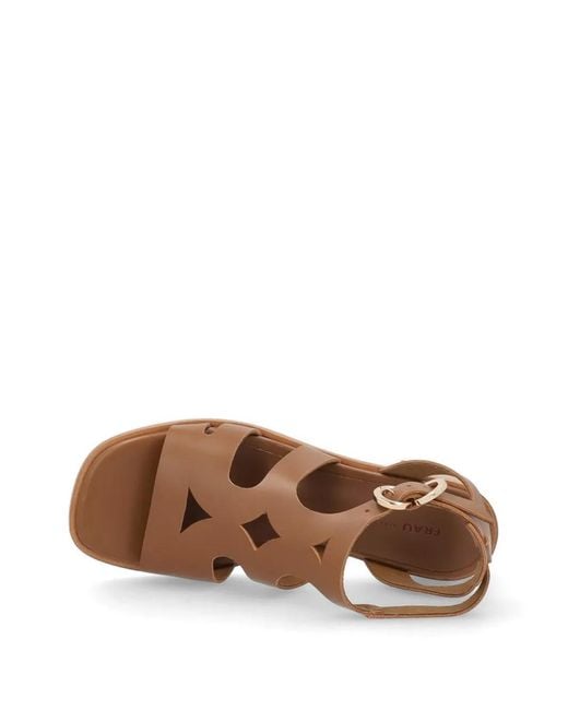 Frau Brown Block-Heel Sandals