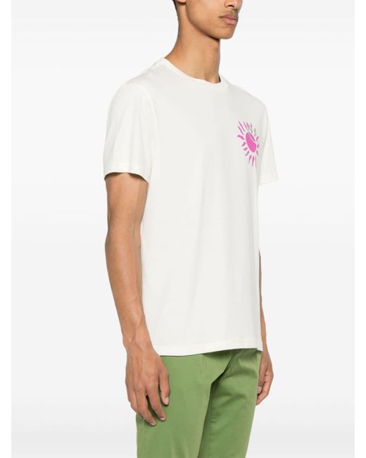 Manuel Ritz White Graphic-print T-shirt for men