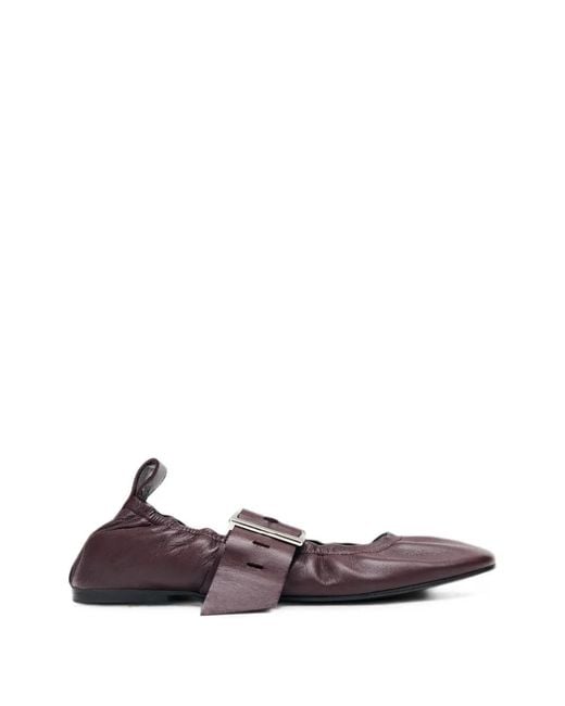 Alohas Purple Sarea Leather Ballet Flats