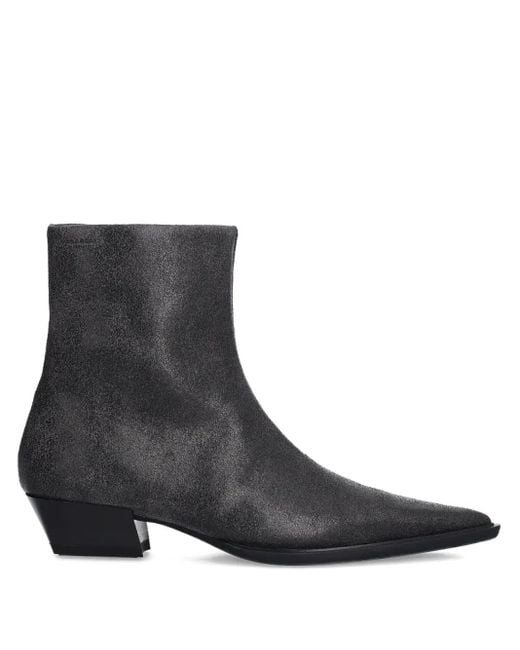 Vagabond Black 40Mm Cassie Pointed-Toe Zip Boots