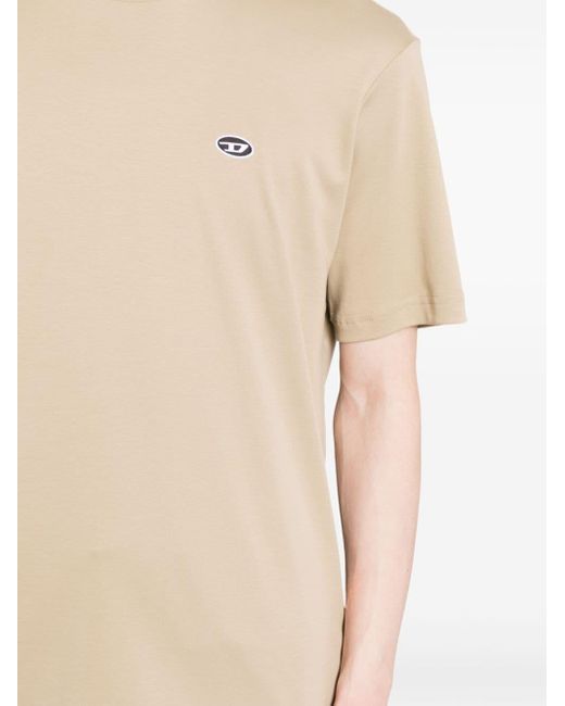 DIESEL Just T-Shirt mit Logo-Patch in Natural für Herren