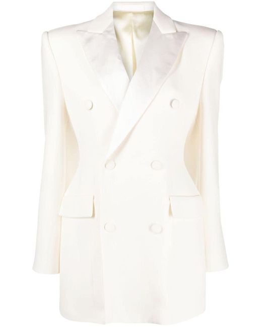 Wardrobe NYC Doublebreasted Blazer Minidress in White Lyst