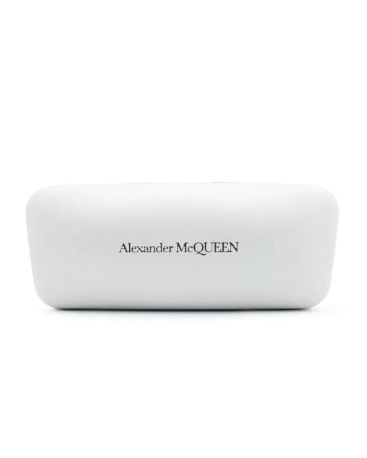 McQueen Pink Rectangle-Frame Sunglasses for men
