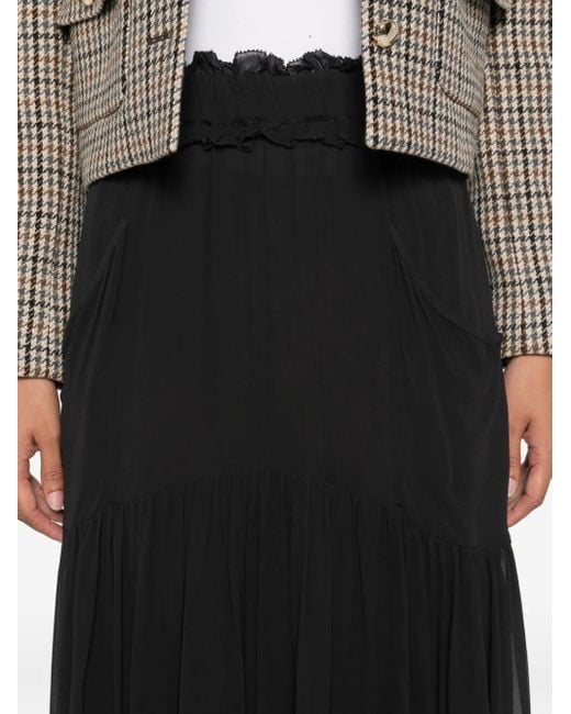 Isabel Marant ラッフル マキシスカート Black