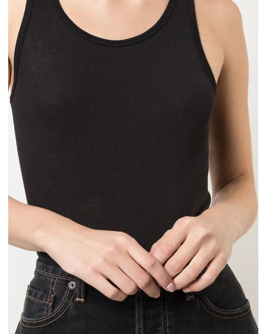 Wardrobe NYC Black Ribbed Slim-Fit Tank Top