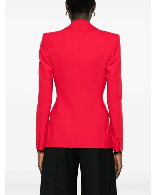 Moschino Red toggle-fastening Single-breasted Blazer