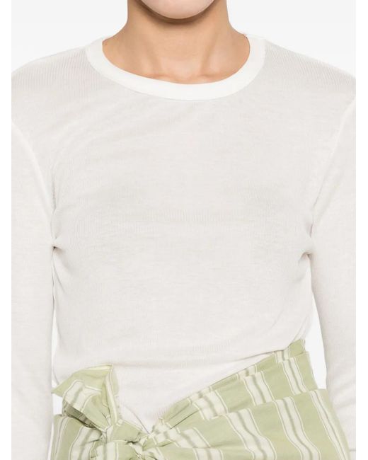 J.W. Anderson White Crew-Neck Top