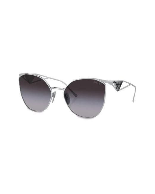 Prada Brown Logo Cat-Eye Frame Sunglasses