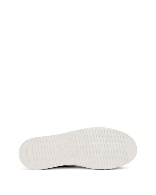 Doucal's White Perforated Leather Sneakers