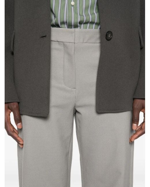 Max Mara Gray Straight-Leg Trousers