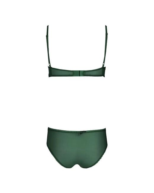 Laura Urbinati Green Scalloped-Trim Briefs
