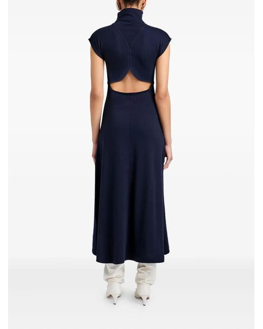 Proenza Schouler Blue Brea Brushed Rib Dress