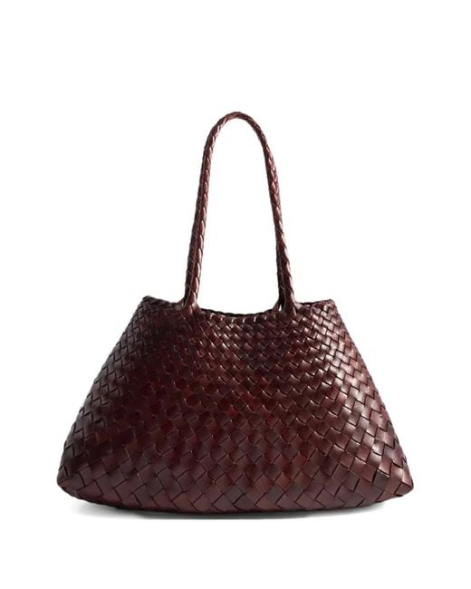 Dragon Diffusion Brown Big Santa Croce Woven Tote Bag