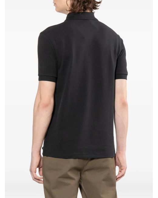 Fred Perry Black Laurel-Wreath Short-Sleeve Polo Shirt for men