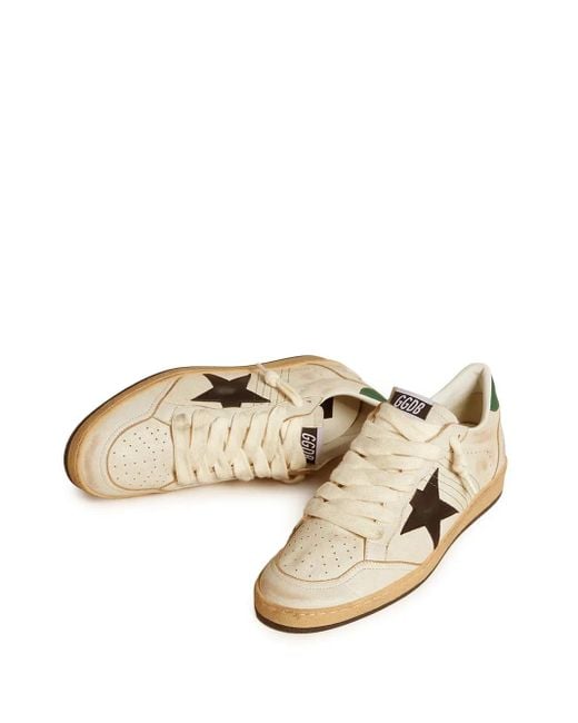Golden Goose Deluxe Brand White Ball Star Trainers With Leather Star And Leather Heels Tab for men