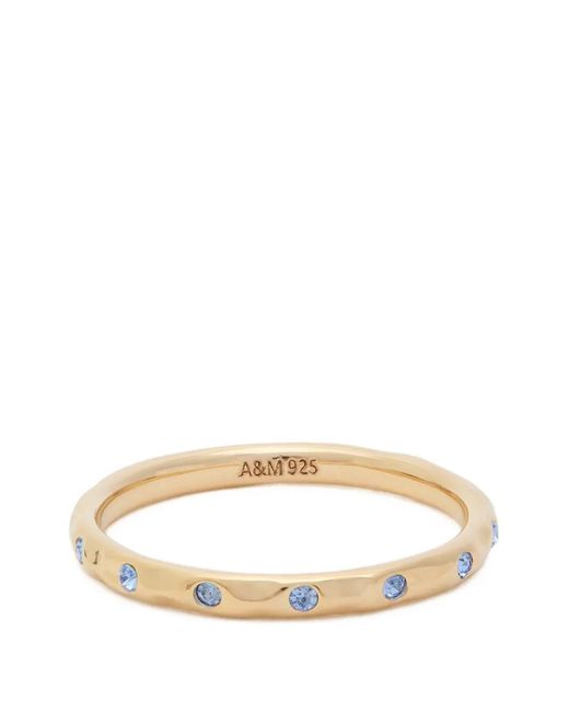 Astrid & Miyu Natural Hammered Crystal-Embellished Ring