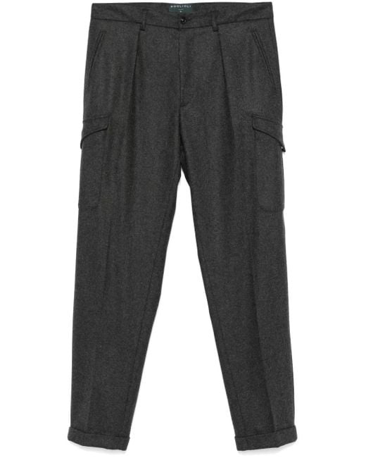 Boglioli Gray Cargo Trousers for men