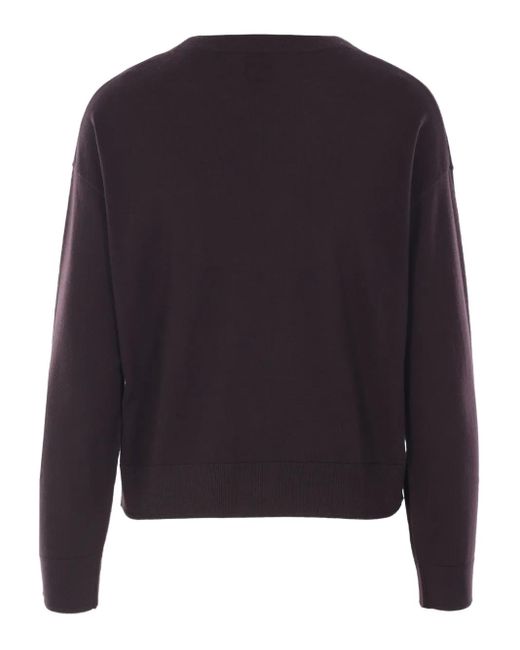 Allude Black Button-Front V-Neck Cardigan