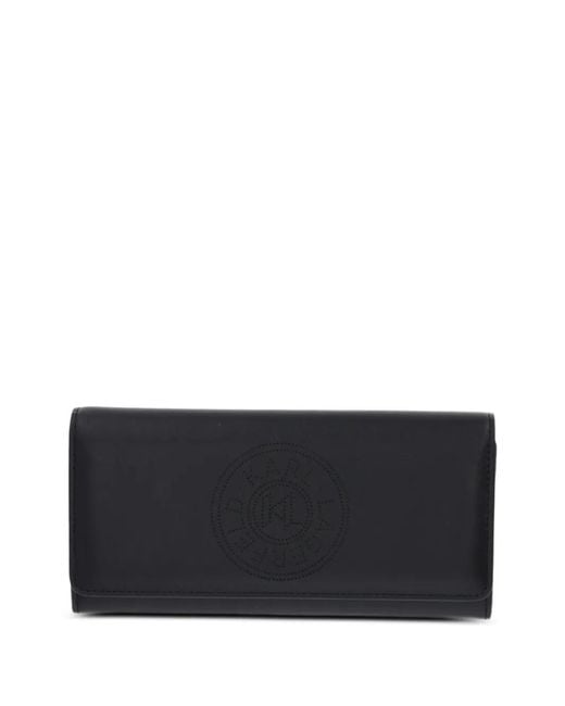 Karl Lagerfeld Gray Portemonnaie mit Logo-Prägung