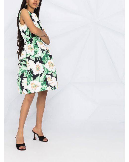 black printed belted dress